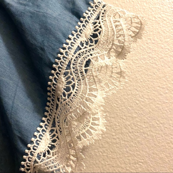 Emma & Elsa Girls Top Gathered Neck and White Trim - Picture 3 of 7